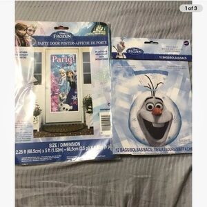 Frozen Party Door Poster and 12 Goodie Bags